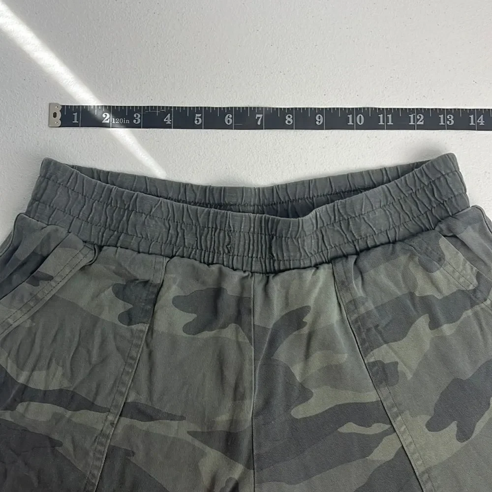 Splendid Lakeside Camo Joggers Army Green High Rise Pull-On Straight Leg Pants S - Picture 9 of 13